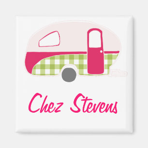 Persoonlijk ontwerp voor retro vintage caravanmagn magneet
