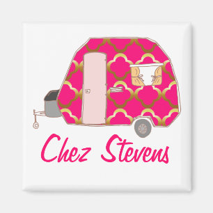 Persoonlijk ontwerp voor retro vintage caravanmagn magneet