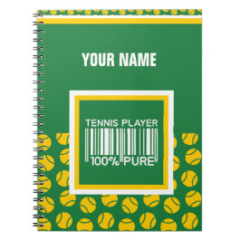 Persoonlijk ontwerp voor tennisspelers, coaches... notitieboek