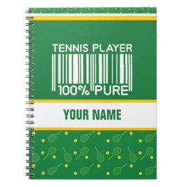 Persoonlijk ontwerp voor tennisspelers, coaches... notitieboek