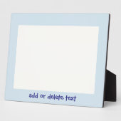 Persoonlijk ontworpen lichtblauw landschapsfoto fotoplaat (Zijkant)