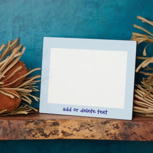 Persoonlijk ontworpen lichtblauw landschapsfoto fotoplaat (Zijkant)