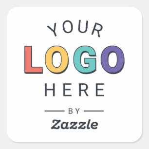Persoonlijk ontworpen merklogo vierkante sticker