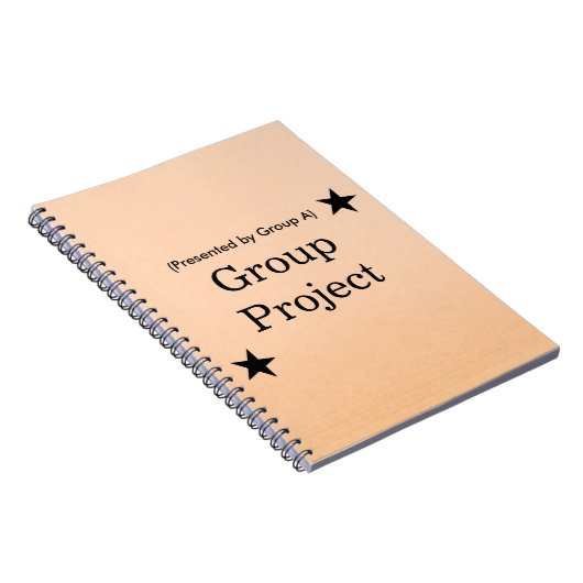 Persoonlijk ontworpen opbergmap voor groepsproject notitieboek (Rechterzijde)