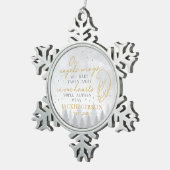 Persoonlijk Op Engelen Vleugels Tin Sneeuwvlok Ornament (Rechts)
