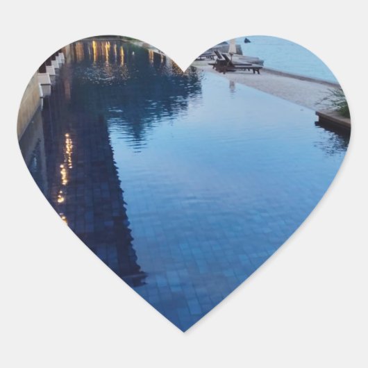 Persoonlijk op maat gemaakt hart sticker (Voorkant)
