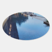 Persoonlijk op maat gemaakt ovale sticker (Voorkant)