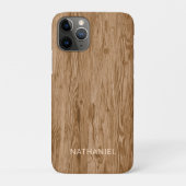 Persoonlijk op maat gemaakt retro rustiek houtnerf Case-Mate iPhone case (Achterkant)