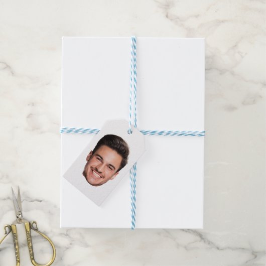 Persoonlijk Op maat gemaakte gezicht Cadeaulabel (Met Touw)