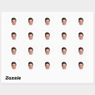 Persoonlijk Op maat gemaakte gezicht Hart Sticker