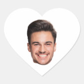 Persoonlijk Op maat gemaakte gezicht Hart Sticker (Voorkant)