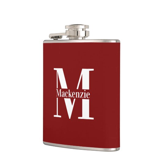 Persoonlijk Op Maat Gemaakte Monogram Heupfles (Links)