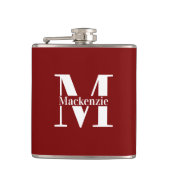 Persoonlijk Op Maat Gemaakte Monogram Heupfles (Voorkant)