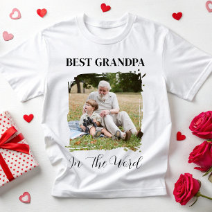 Persoonlijk opa-foto cadeau voor opa en papa t-shirt