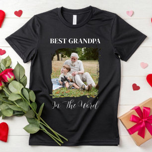 Persoonlijk opa-foto cadeau voor opa en vader t-shirt