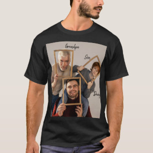 Persoonlijk opa vader zoon  t-shirt