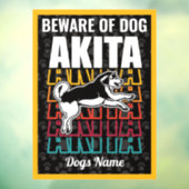 Persoonlijk opletten van de Waarschuwing van Dog A Raamsticker (Vel 3)