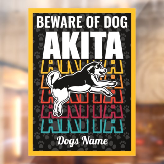 Persoonlijk opletten van de Waarschuwing van Dog A Raamsticker (Vel 2)