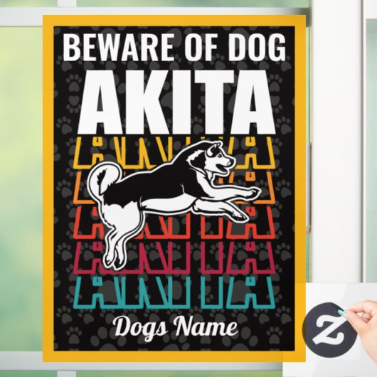 Persoonlijk opletten van de Waarschuwing van Dog A Raamsticker (Huis)