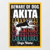 Persoonlijk opletten van de Waarschuwing van Dog A Raamsticker (Vel)