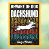 Persoonlijk opletten van de Waarschuwing van Dog D Raamsticker (Vel 3)