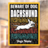 Persoonlijk opletten van de Waarschuwing van Dog D Raamsticker (Vel 2)