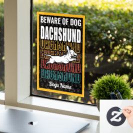 Persoonlijk opletten van de Waarschuwing van Dog D Raamsticker