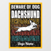Persoonlijk opletten van de Waarschuwing van Dog D Raamsticker (Vel)