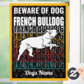 Persoonlijk oplettend op Dog French Bulldog Warnin Raamsticker (Huis)