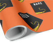 persoonlijk oranje afstudeercadeau cadeaupapier (Rol Hoek)