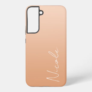 Persoonlijk Oranje Gradiënt Handgeschreven Schrift Samsung Galaxy Hoesje
