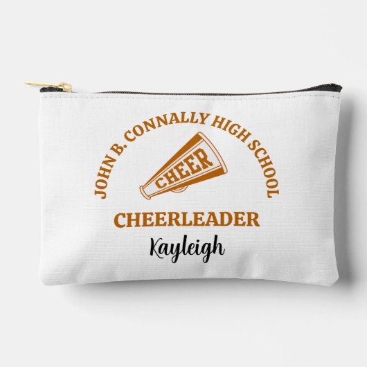 Persoonlijk Oranje Hoge School Cheerleader Etui (Voorkant)