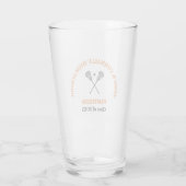 Persoonlijk Oranje Hoge School Lacrosse Team Glas (Achterkant)