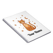 Persoonlijk oranje tabby kat notitieboek (Rechterzijde)
