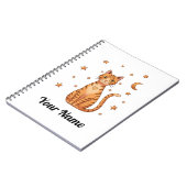 Persoonlijk oranje tabby kat notitieboek (Linkerzijde)