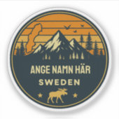 Persoonlijk orgel Sverige print design Sticker (Voorkant)