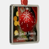 Persoonlijk Ornament met rood en gouden kerstdagen (Rechts)