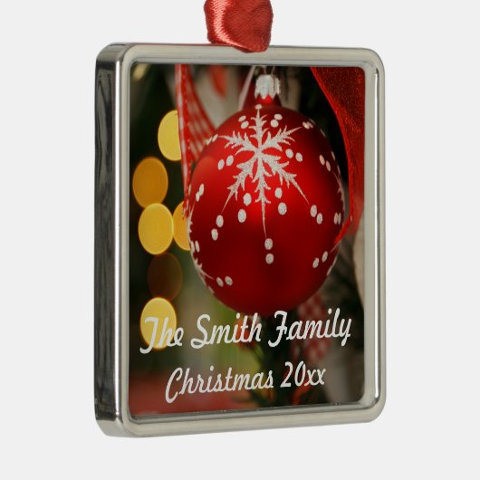 Persoonlijk Ornament met rood en gouden kerstdagen (Rechts)