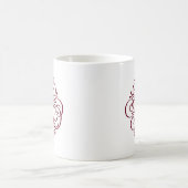Persoonlijk ornament monogram zwart koffiemok (Center)