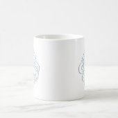 Persoonlijk ornament monogram zwart koffiemok (Center)