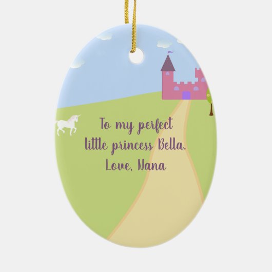 Persoonlijk Ornament van twee sided Princess (Achterkant)