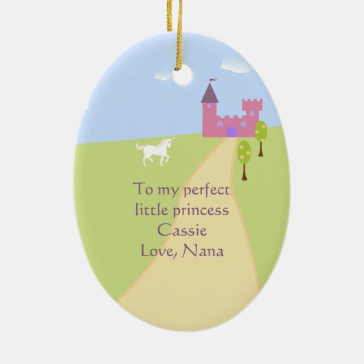 Persoonlijk Ornament van twee sided Princess (Achterkant)