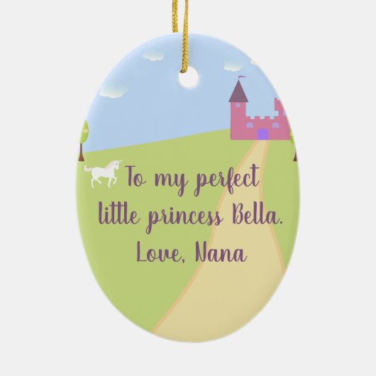 Persoonlijk Ornament van twee sided Princess (Achterkant)