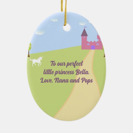 Persoonlijk Ornament van twee sided Princess (Achterkant)