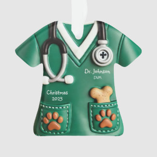 Persoonlijk ornament voor veterinaire operatieshem