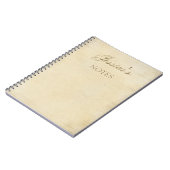 Persoonlijk Oud Perkament Notitieboek (Linkerzijde)