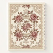 Persoonlijk oudroze monogramnotitieboek notitieboek (Achterkant)