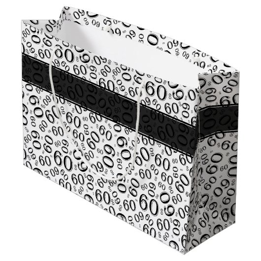 Persoonlijk: Over The Hill 60th Birthday Theme (L) Large Cadeautasje (Achterkant Gekanteld)