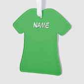 Persoonlijk overhemd met naam groen ornament (voorkant)