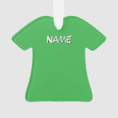 Persoonlijk overhemd met naam groen ornament (achterkant)